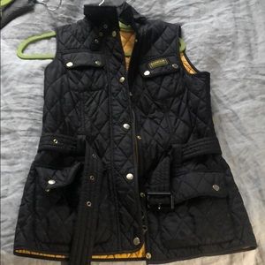 Barbour international black quilted vest